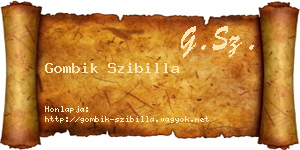 Gombik Szibilla névjegykártya